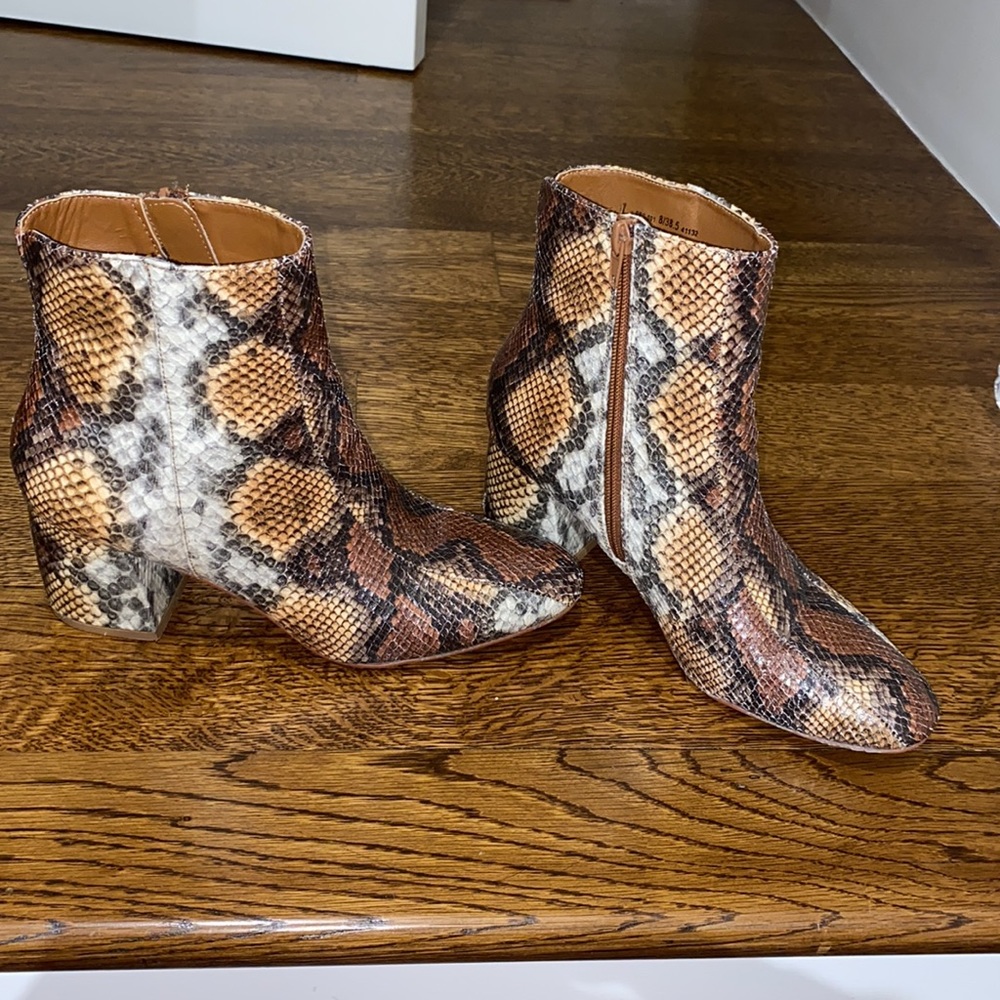 Brown Snakeskin Mini Boot